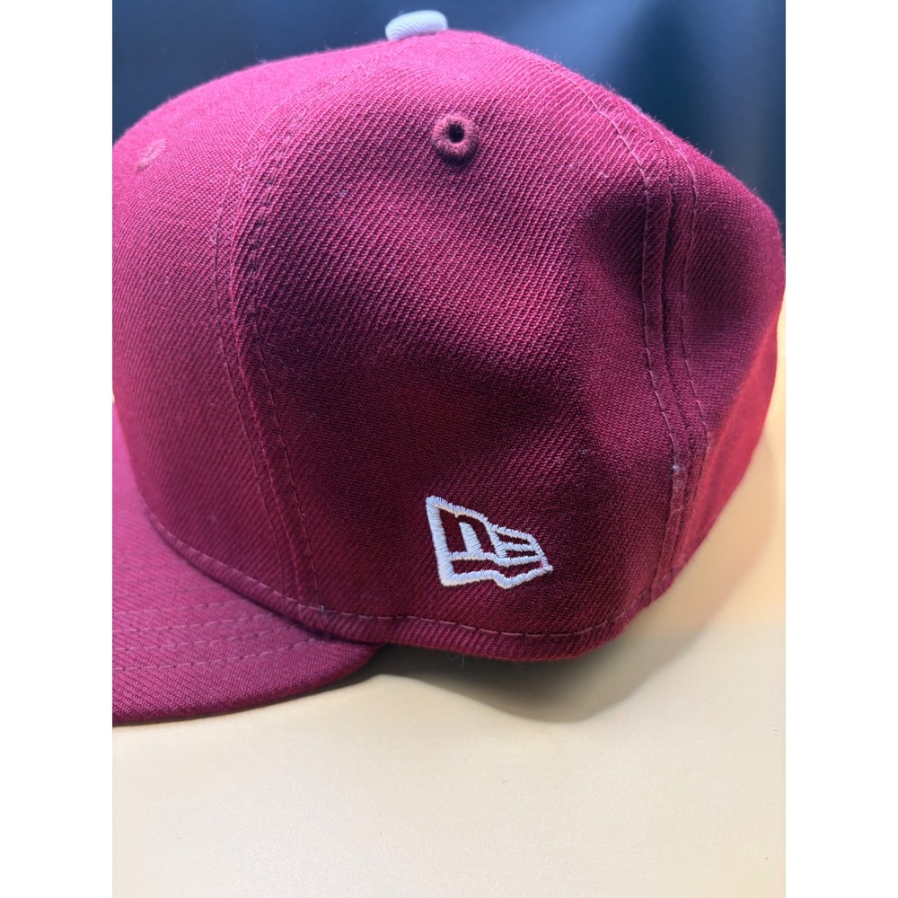 New Era 59FIFTY Houston Rockets 2 NBA Championships Fitted Hat Red 7 1/2 - Picture 8 of 11